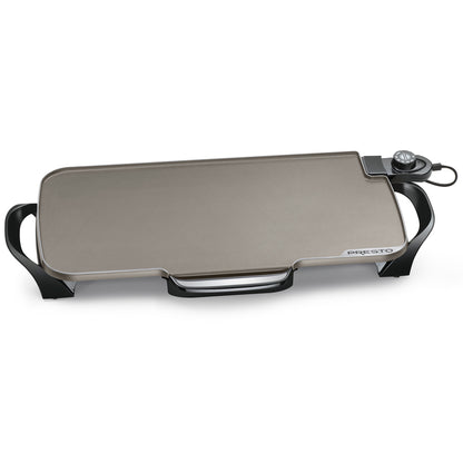 Emery Jensen electric griddle with ceramic cooking surface, ideal for versatile indoor grilling and breakfast preparation.