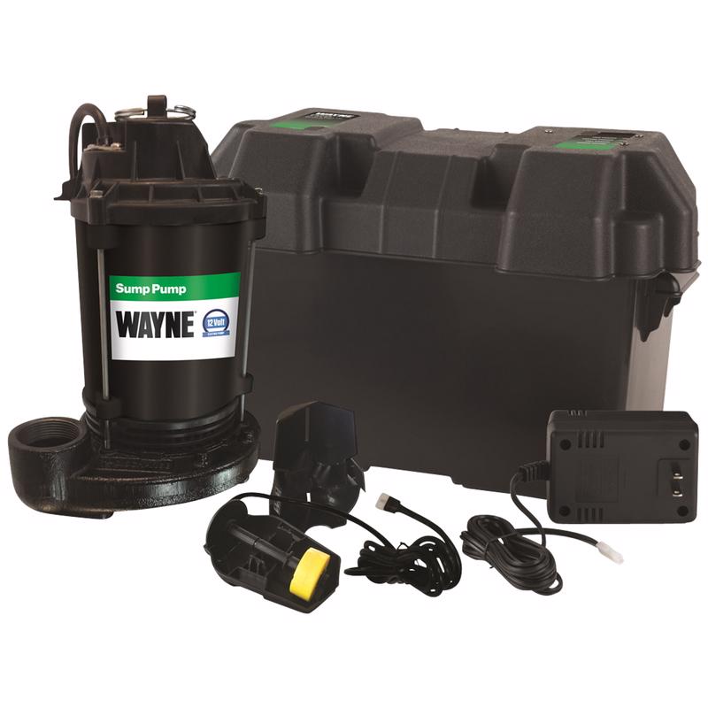 Emery Jensen 1/2HP electric sump pump for basement drainage, featuring durable corrosion-resistant construction.