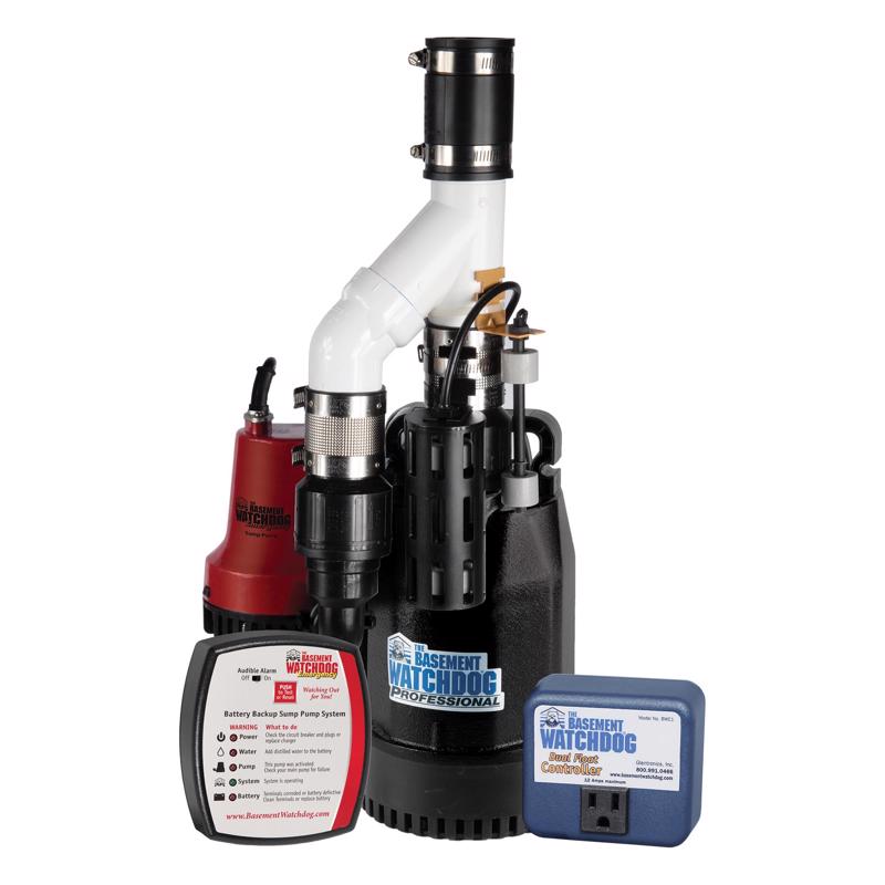 Emery Jensen 1/3HP electric sump pump combo for removing water from basements or crawl spaces.