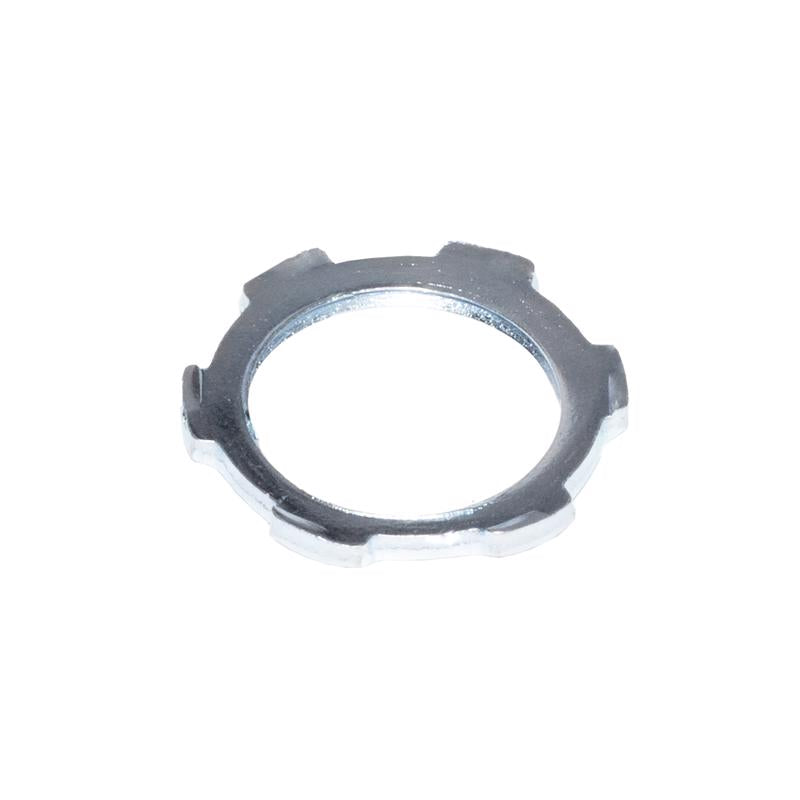 Pack of 50 Emery Jensen 1-1/4-inch electrical metal conduit locknuts for secure conduit connections.