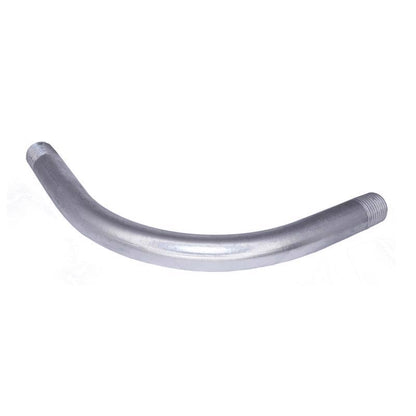 Emery Jensen 1/2-inch 90-degree rigid metal conduit elbow for electrical wiring, showcasing the metallic elbow fitting.