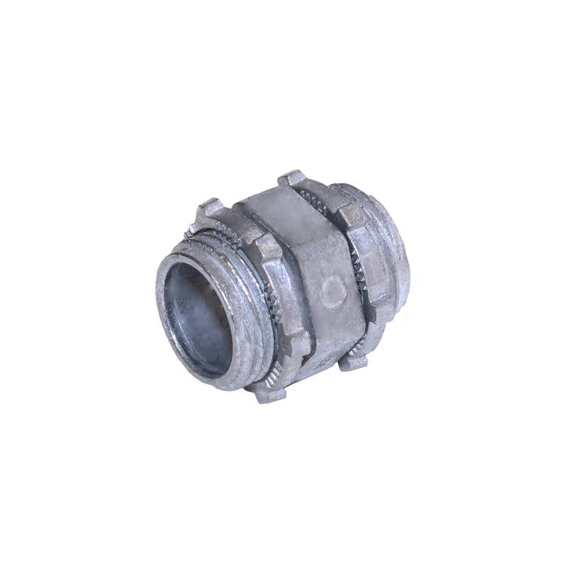 Emery Jensen 1/2-inch box spacer for electrical metal conduit installation, shown in a close-up view.