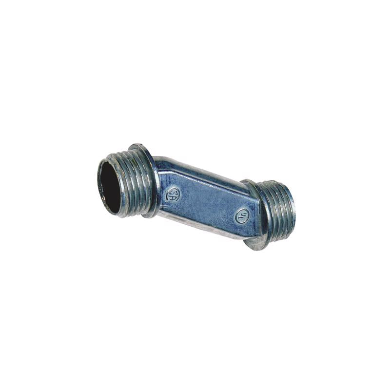 Emery Jensen 1/2" offset nipple for electrical metal conduit installation, showing the metallic fitting with threaded ends.