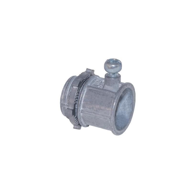 Emery Jensen 1/2-inch set screw connectors for electrical metal conduit, pack of 50, used in electrical wiring installations.