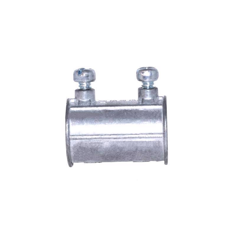 Set screw couplings for electrical metal conduit, Emery Jensen 1/2-inch, 50-pack for secure conduit connections.