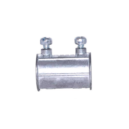 Set screw couplings for electrical metal conduit, Emery Jensen 1/2-inch, 50-pack for secure conduit connections.