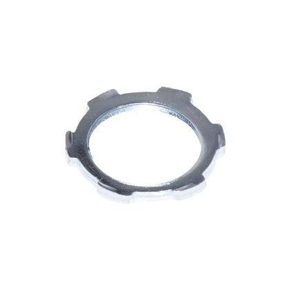 Pack of 50 Emery Jensen 1-inch electrical metal conduit locknuts for securing conduit connections.