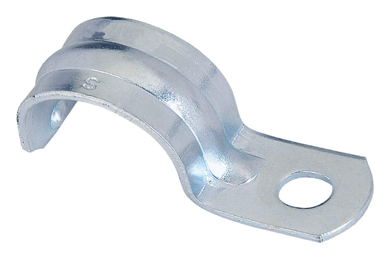 Emery Jensen electrical straps, 1-inch EMT 1H strap bulk pack of 25, sturdy metal straps for electrical conduit installation.