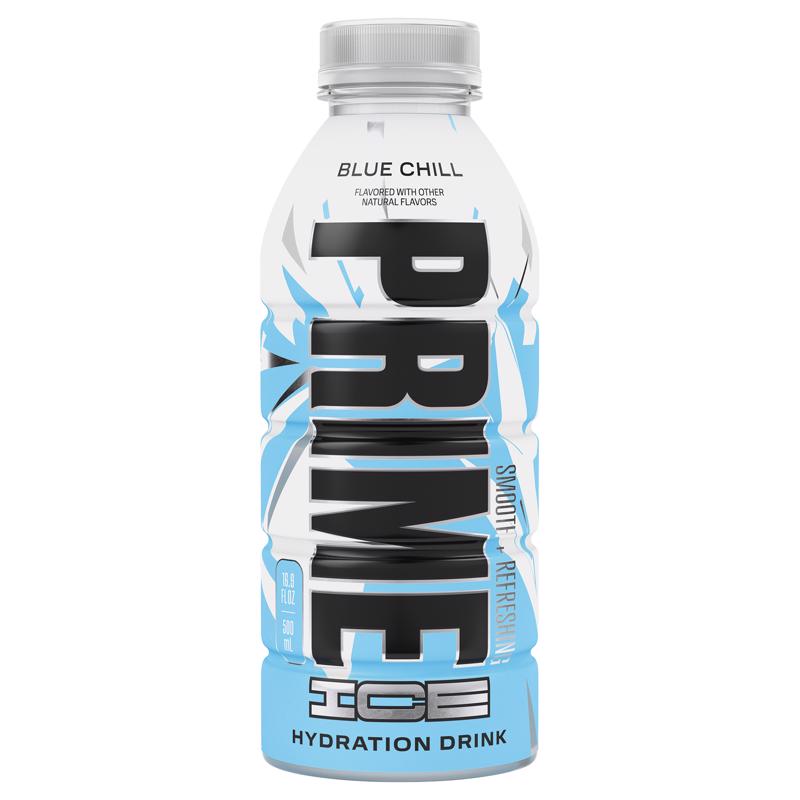 Pack of 12 Emery Jensen BVRG BLBRY energy drinks, 16.9oz bottles, with vibrant labels and refreshing beverage visuals.