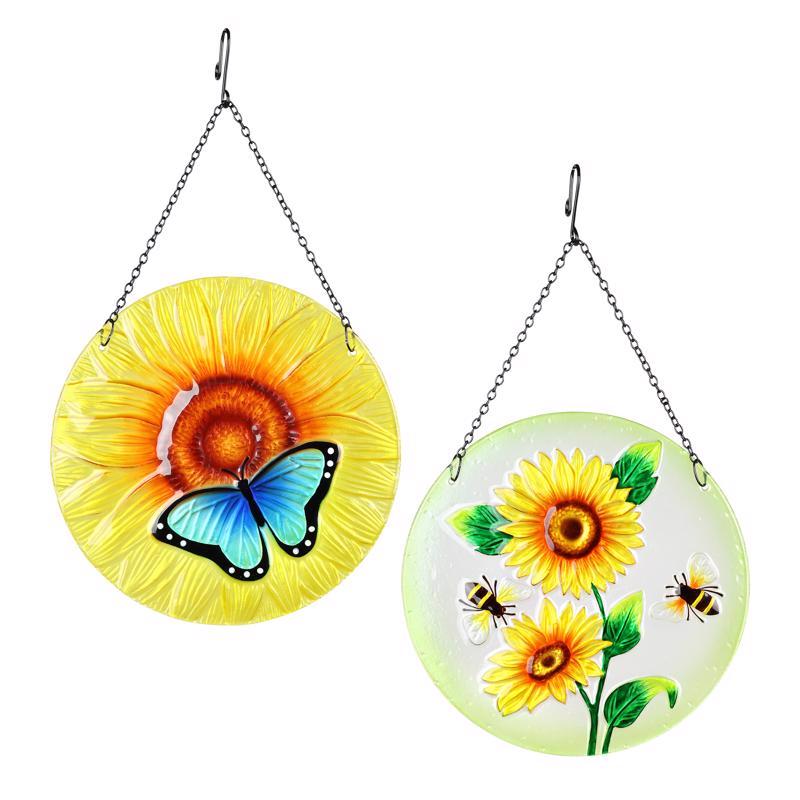 Emery Jensen OTDR DCRTN butterfly and sunflower entertaining pack of 6 decorative items for home decor and events