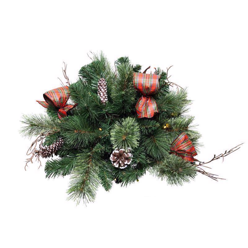 Set of 8 Emery Jensen entranceway trees with black and white CMAS urn FLLR twig design for outdoor decoration.