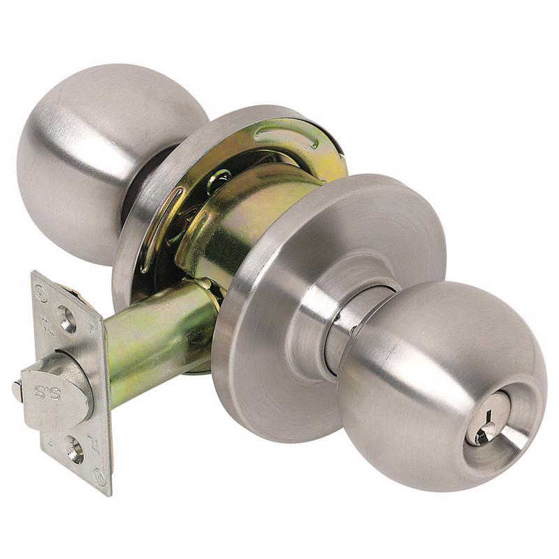 Emery Jensen LOCK STORERM BALL US32D entry lock with cylindrical design, shown in a close-up image.