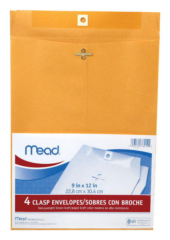 ENVELOPE MANILLA9X12 PK4 - Pack of 12