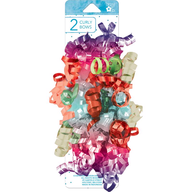 BOWS BRIGHT CURLY 2PK - Pack of 6