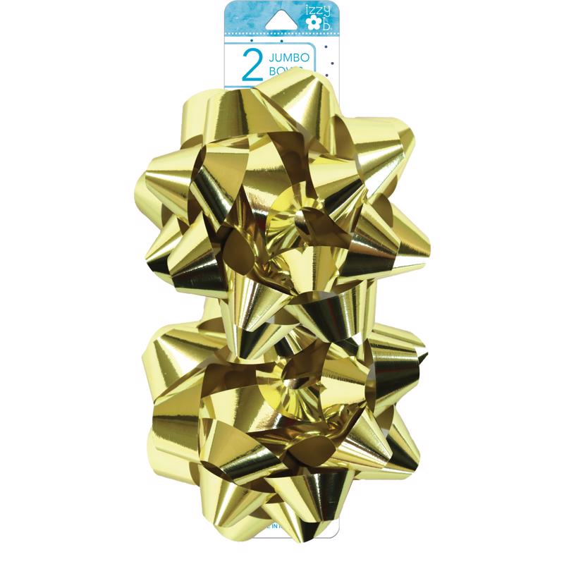 BOWS JUMBO GOLD CARDED - Pack of 6