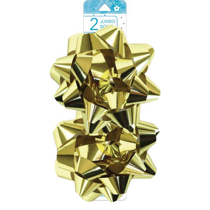 BOWS JUMBO GOLD CARDED - Pack of 6