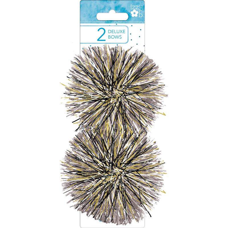 BOWS Pearl/blck FIREWORK - Pack of 6