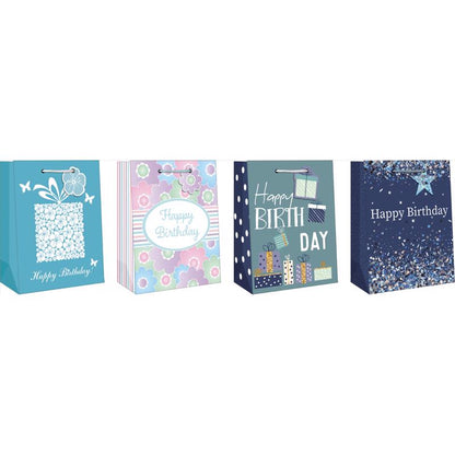 GIFT BAG ADLT BRTHDY MDM - Pack of 12