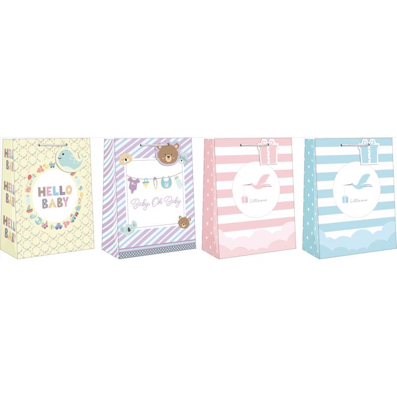 GIFT BAG BABY 2 ASST LRG - Pack of 12