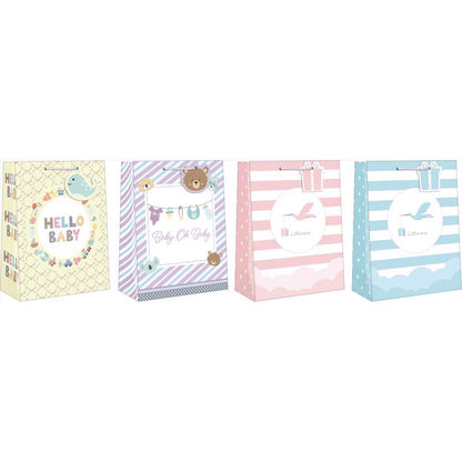 GIFT BAG BABY 2 ASST LRG - Pack of 12