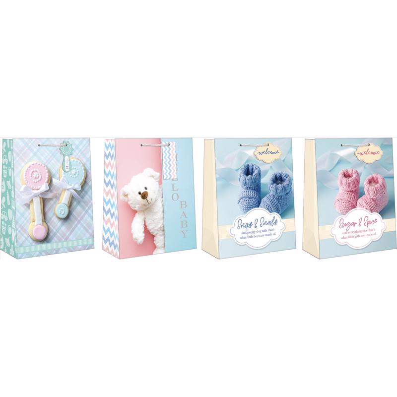 GIFT BAG BABY ASSTD LRG - Pack of 12