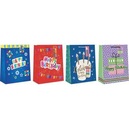 GIFT BAG GENERC BIRTHDAY - Pack of 12