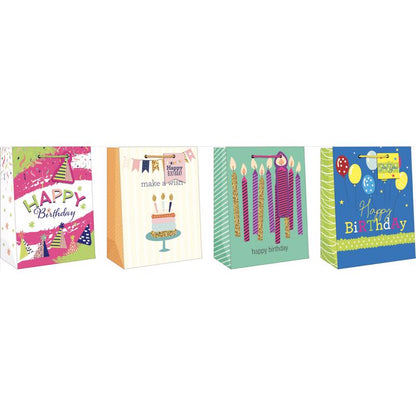 GIFT BAG GNRL BRTHDY MDM - Pack of 12