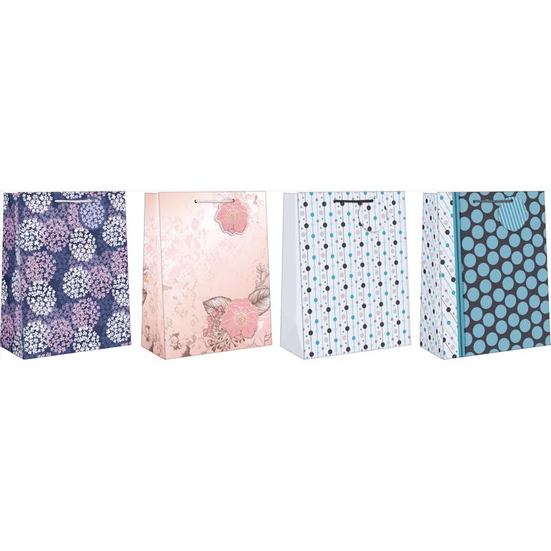 GIFT BAG GNRL DESGN LRG - Pack of 12