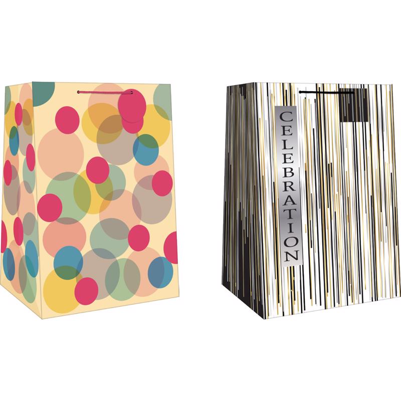 GIFT BAG JMBO GENRC ASST - Pack of 12