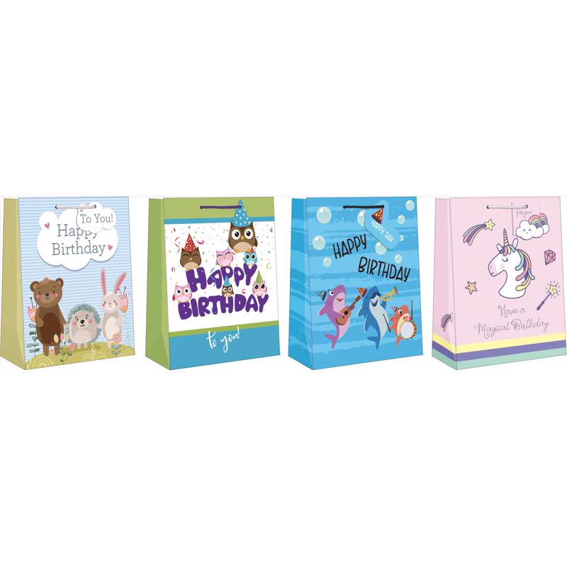 GIFT BAG LRG JUVY BRTHDY - Pack of 12