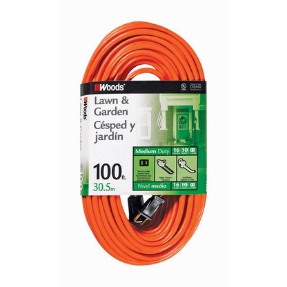 EXTENSN CORD16/2 100'ORG
