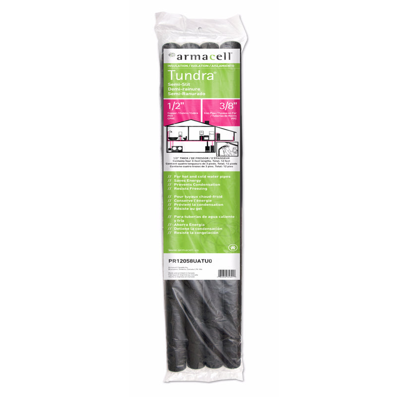 PIPE INSULATION 1/2"X3' - Pack of 18