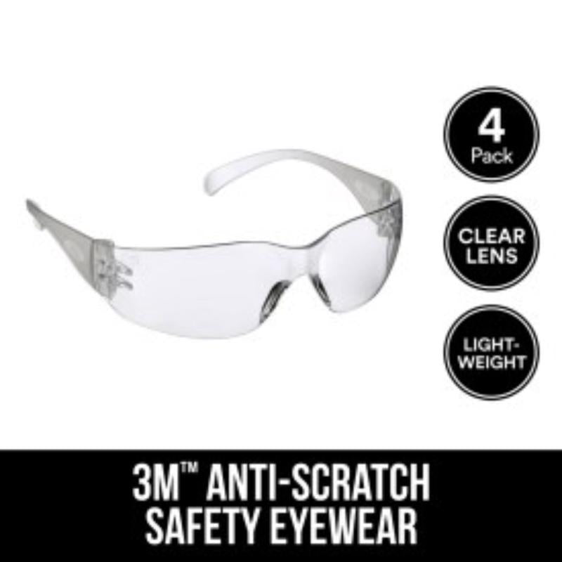 SAFTY GLSS IMPCT CLR 4PK