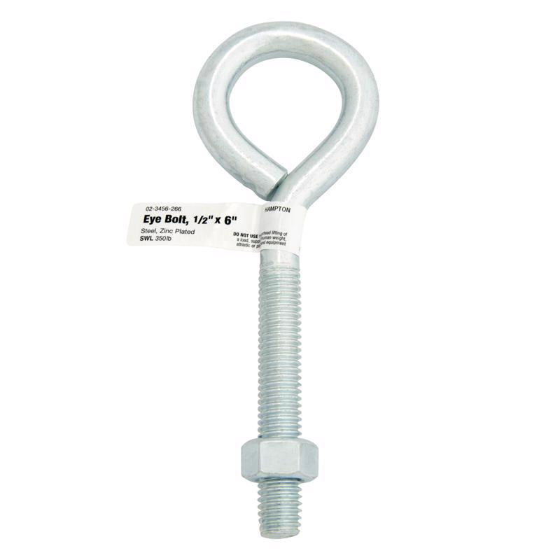 BOLT EYE W/nut 1/2"X6" - Pack of 5