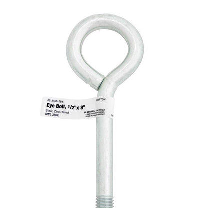 BOLT EYE W/nut 1/2"X8" - Pack of 5