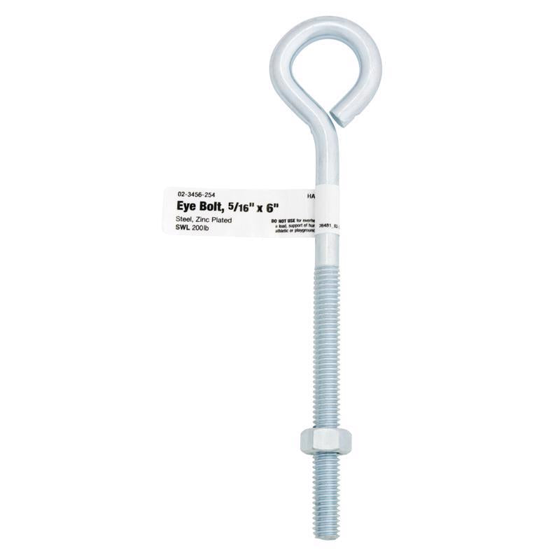 BOLT EYE W/NUT5/16"X6" - Pack of 10