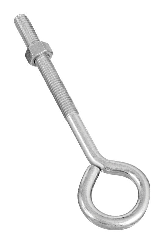 Emery Jensen zinc-plated 3/8x6-inch eye bolt for secure lifting and anchoring applications