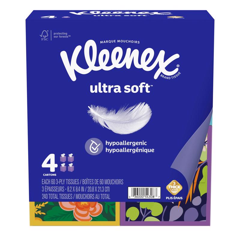 FACIAL TISSUE WHT 60CNT - Pack of 8