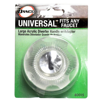 Emery Jensen diverter handle for faucet, black plastic with metal connection, used to switch water flow in plumbing fixtures.