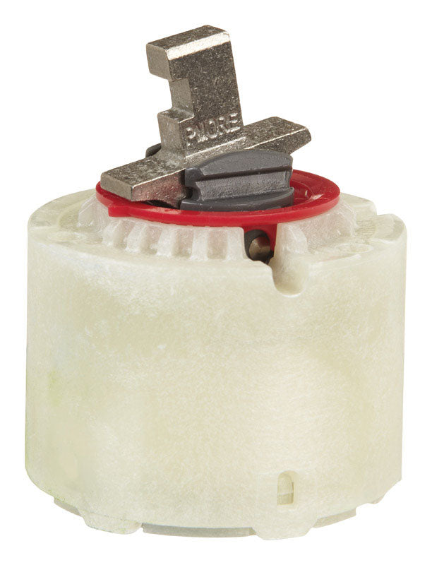 Emery Jensen 47mm single control faucet cartridge stem for plumbing repairs, shown in close-up view