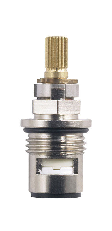 Kohler lavatory faucet stem for hot water, Emery Jensen brand, white ceramic valve part for faucet repair or replacement.