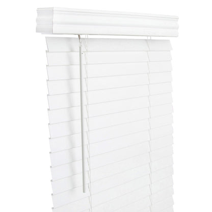 FAUXWD 2" WHT BLND 35X60