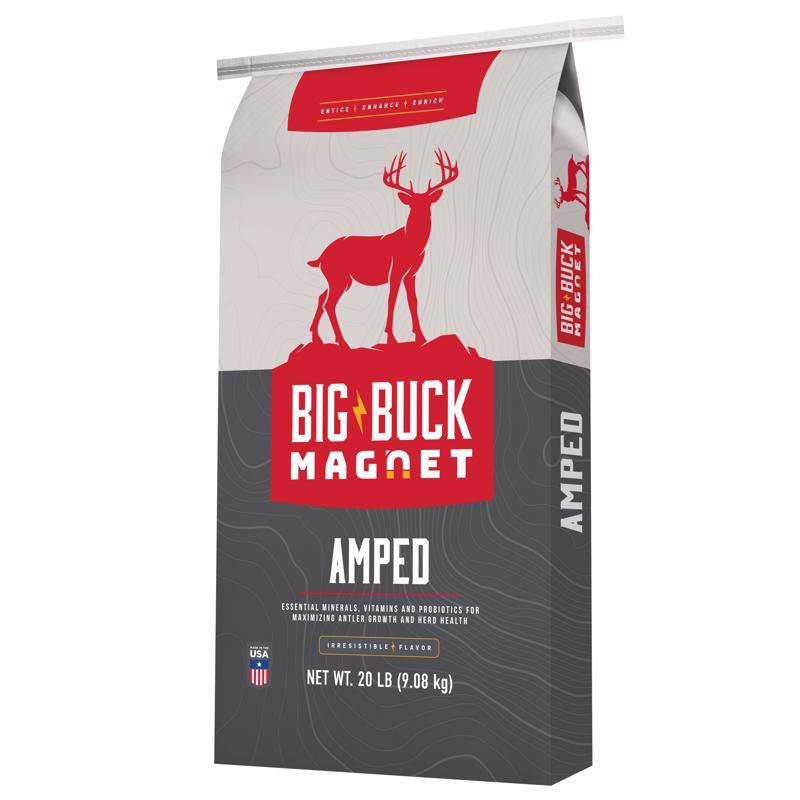 Emery Jensen ATRCTNT GRNLS DEER 20# feed supplement bag with green label and product details for deer nutrition.