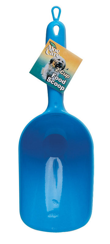 Emery Jensen pet food scoop for feeding, made of durable plastic, with a handle and wide bowl for easy scooping.