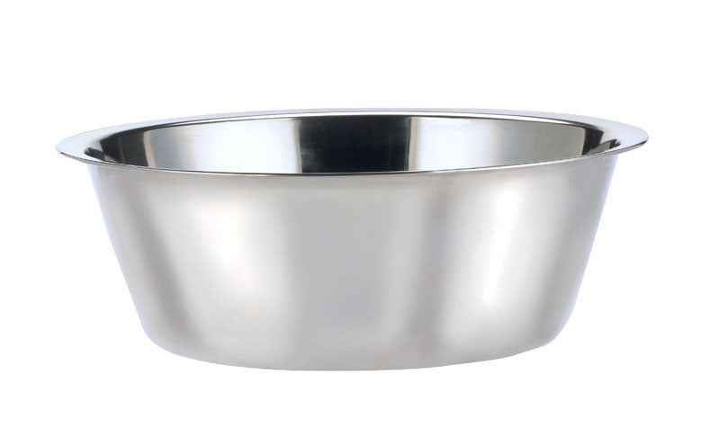 Emery Jensen STNLS Steel Pet Dish 5QT, durable stainless steel feeder or bowl for pets, with a sleek, modern design.