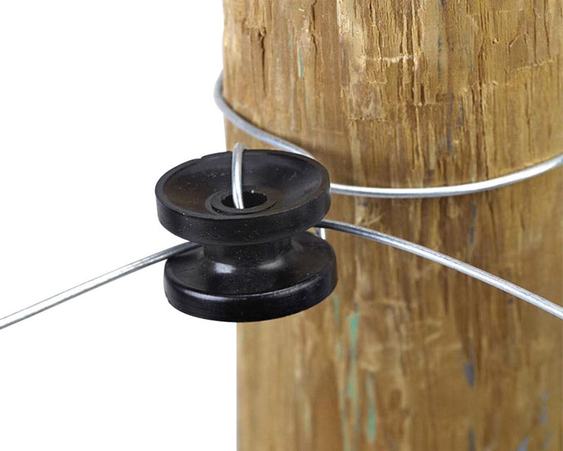 Emery Jensen Insultr Donut Corner fence product with insulated donut-shaped corner component for fencing.