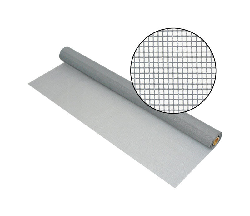 Gray fiberglass and poly screen measuring 30x100 inches by Emery Jensen, ideal for insect screens and outdoor enclosures.