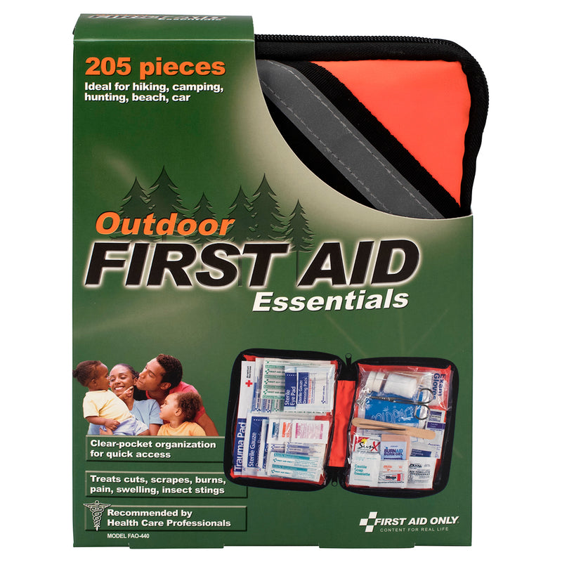 Emery Jensen First Aid Kit 205PC outdoor first aid kit with bandages, antiseptic, and medical supplies for emergency use.