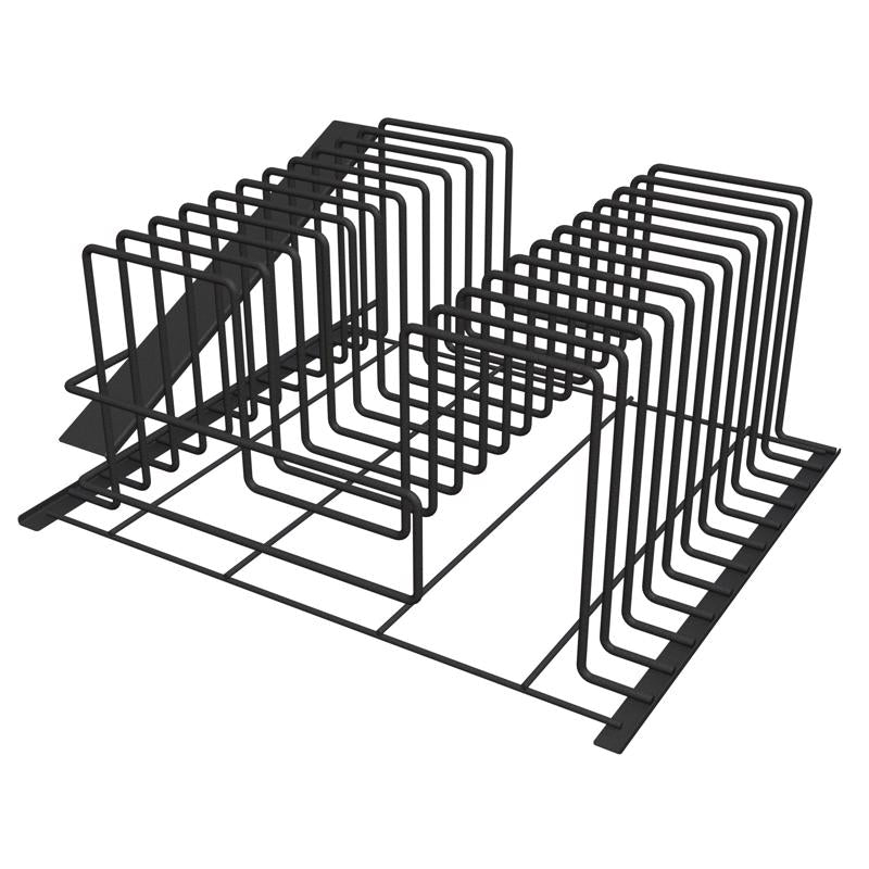 Emery Jensen FIXTURING Grill/Linear Display Rack for commercial kitchen organization and storage.