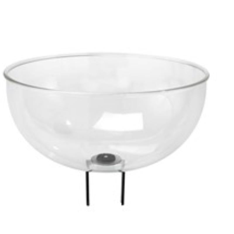 Emery Jensen LAVI Clear Bowl fixing fixture, transparent plastic component with mounting holes for secure installation.